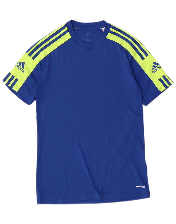 T-shirt grafica Adidas Aeroready da uomo, piccola, in poliestere color block blu