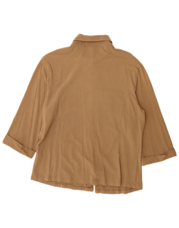 Camicia Trussardi Donna Manica 3/4 UK 20 2XL Cotone Beige