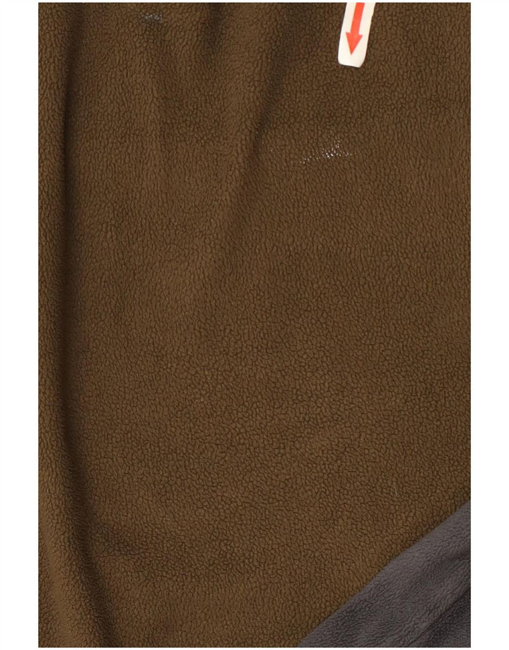 Maglione in pile da uomo Columbia con zip e collo piccolo in poliestere color kaki
