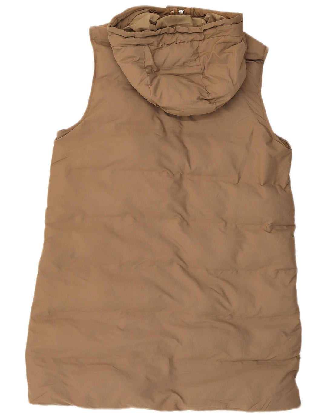 Cappotto imbottito senza maniche con cappuccio da donna Zara UK 14 Beige medio