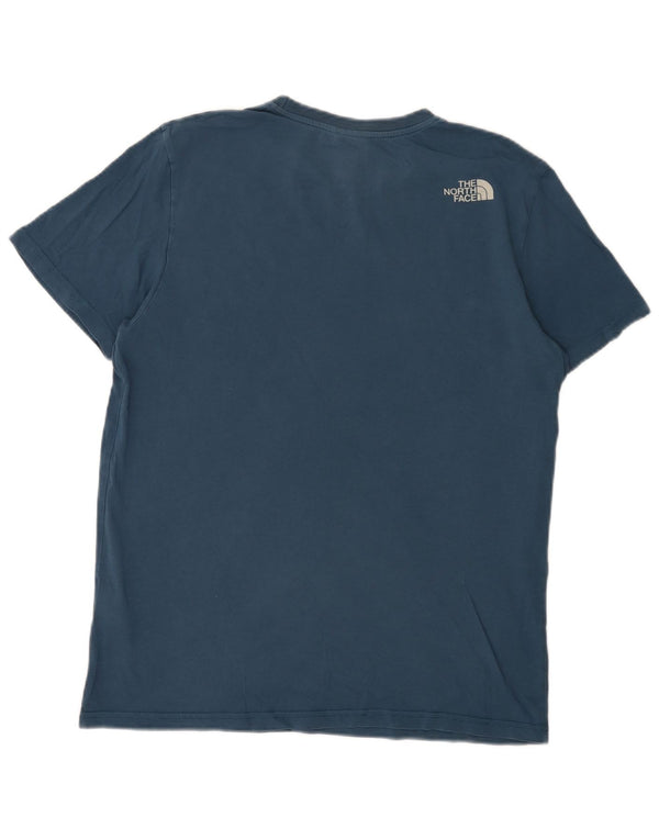 The North Face Mens Graphic T-Shirt Top Medium Blue Cotton