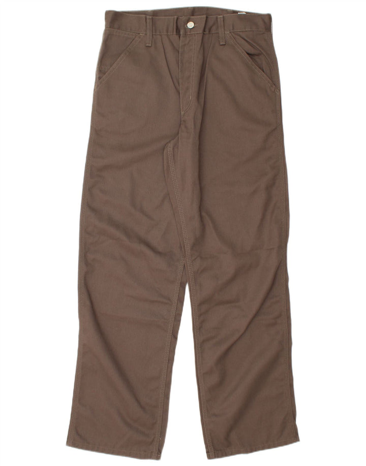 Pantaloni chino dritti da uomo CARHARTT W30 L32 poliestere marrone