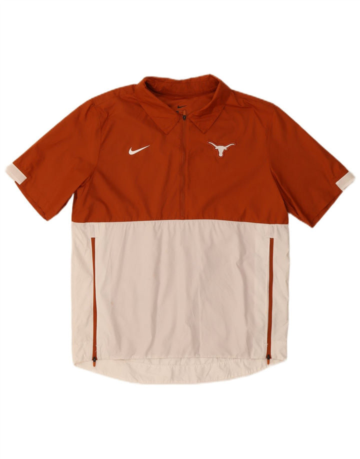 Giacca da tuta da uomo Nike Texas Longhorns, giacca color block marrone medio