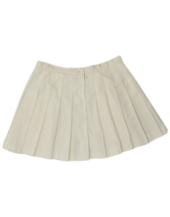Minigonna a pieghe da donna Elho IT 44 media W30 poliestere bianco