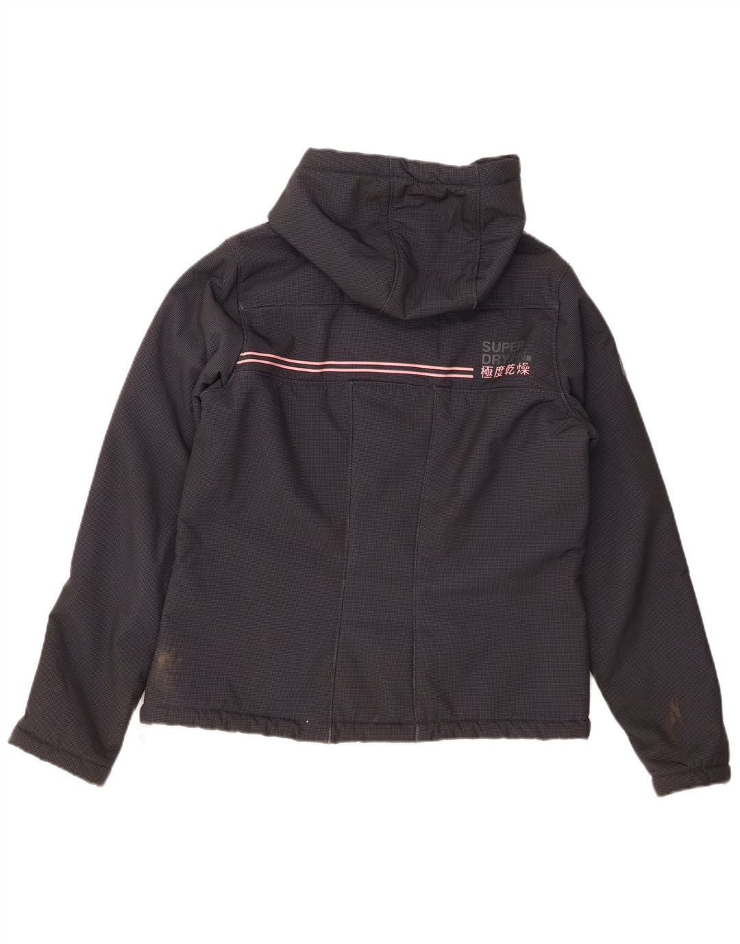 Giacca a vento con cappuccio Windtrekker da donna SUPERDRY UK 14 grande grigia