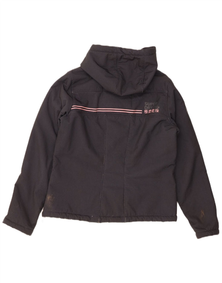 Giacca a vento con cappuccio Windtrekker da donna SUPERDRY UK 14 grande grigia