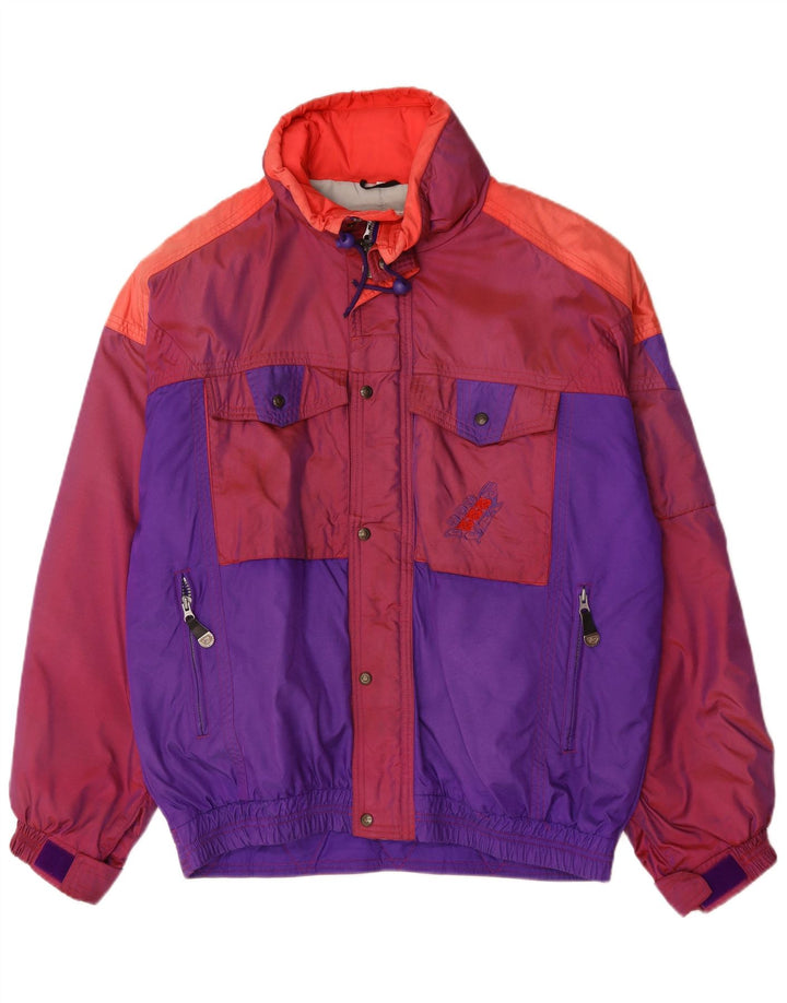 Giacca da sci vintage da uomo IT 54 XL Poliammide color block multicolore
