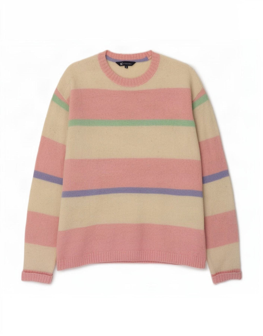 Crew Clothing Maglione da donna con collo a collo UK 16 grande multicolore