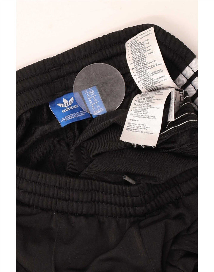Pantaloni della tuta da donna Adidas UK 10 piccoli poliestere nero