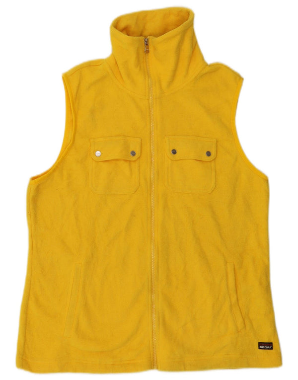 Gilet in pile da donna Chaps UK 16 grande giallo poliestere