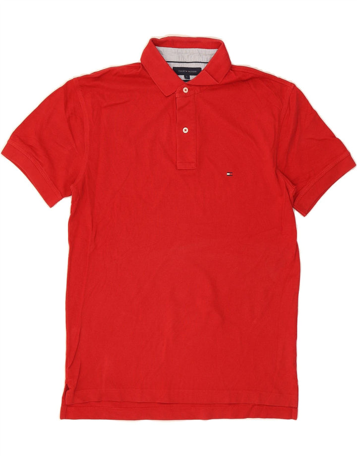 TOMMY HILFIGER Mens Regular Fit Polo Shirt Large Red Cotton Vintage Tommy Hilfiger and Second-Hand Tommy Hilfiger from Messina Hembry 