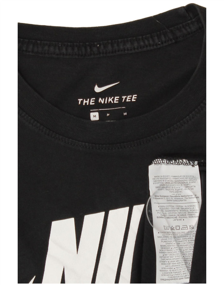 T-shirt grafica da uomo Nike Top in cotone nero medio