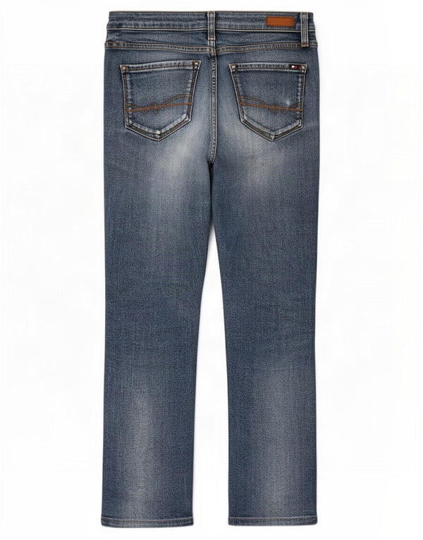 Jeans dritti vestibilità regolare da donna Tommy Hilfiger Roma W28 L26 cotone blu