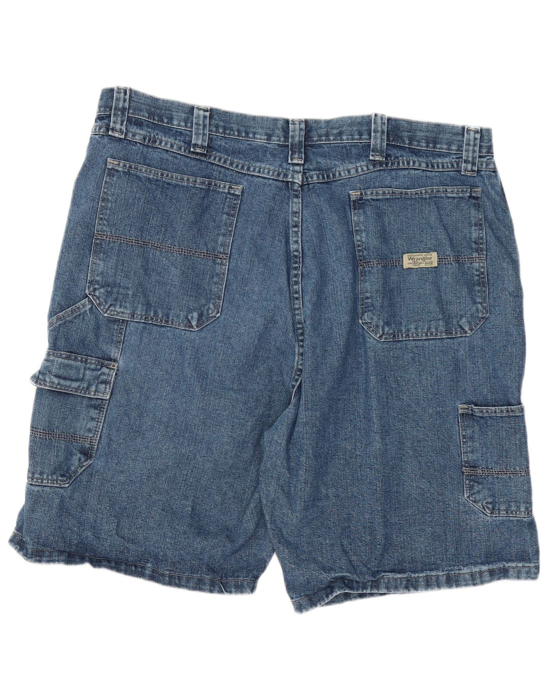 Pantaloncini di jeans cargo da uomo Wrangler W40 XL in cotone blu