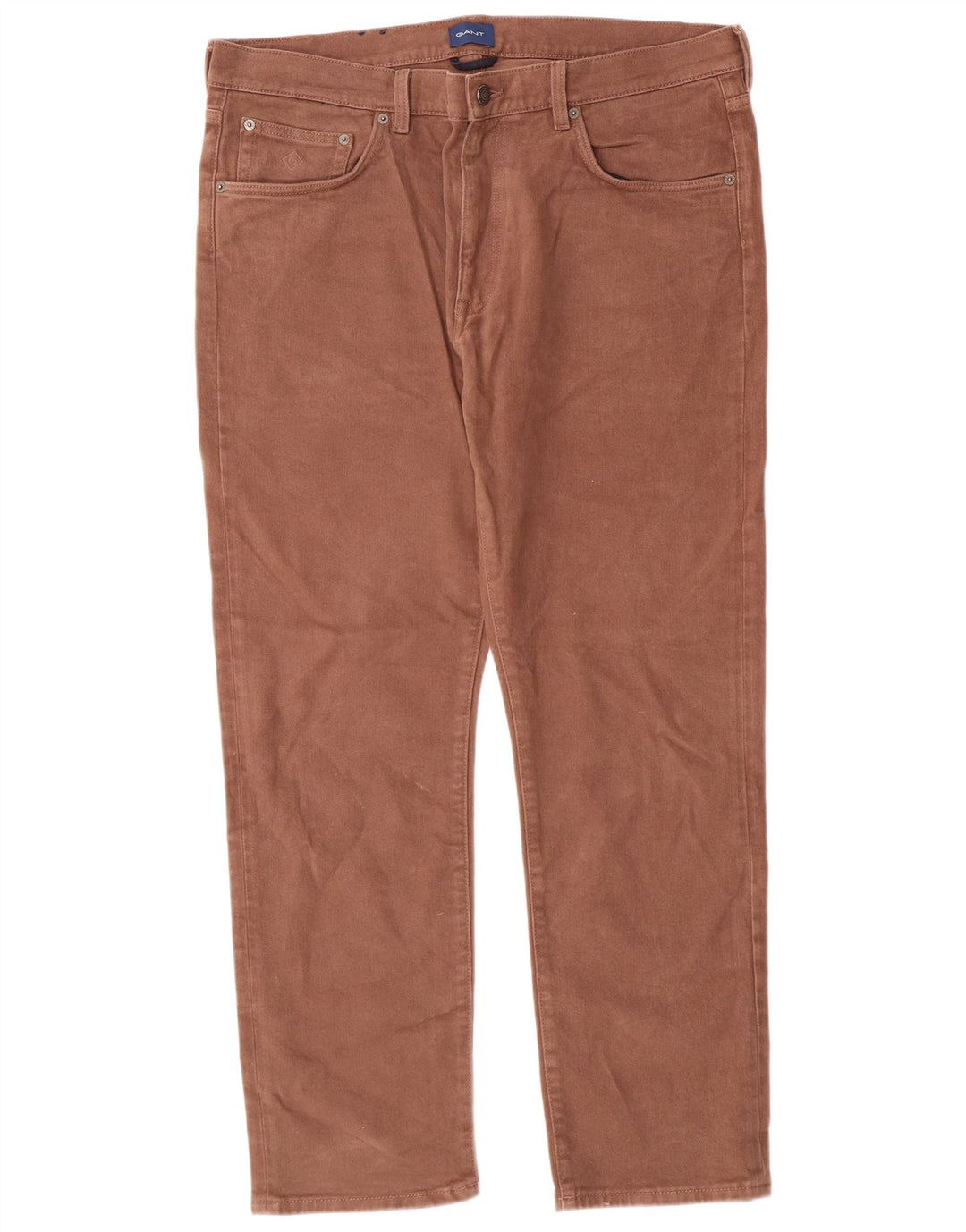 Pantaloni casual dritti da uomo GANT W38 L30 in cotone marrone