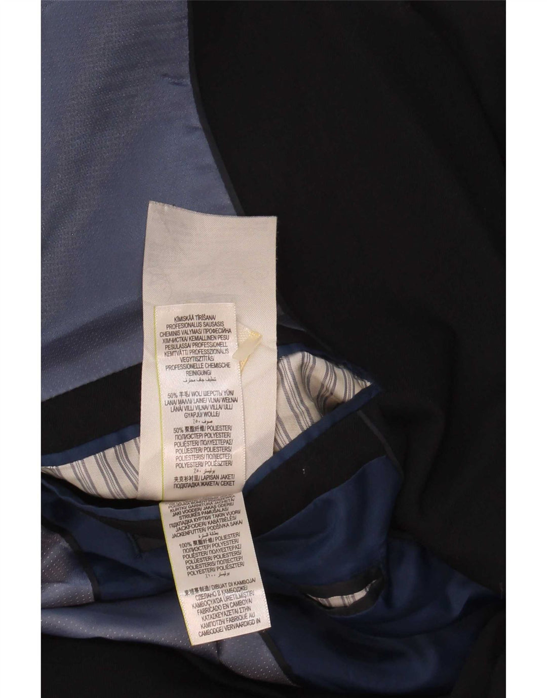 Giacca blazer a 2 bottoni da uomo Marks & Spencer UK 38 lana blu navy media