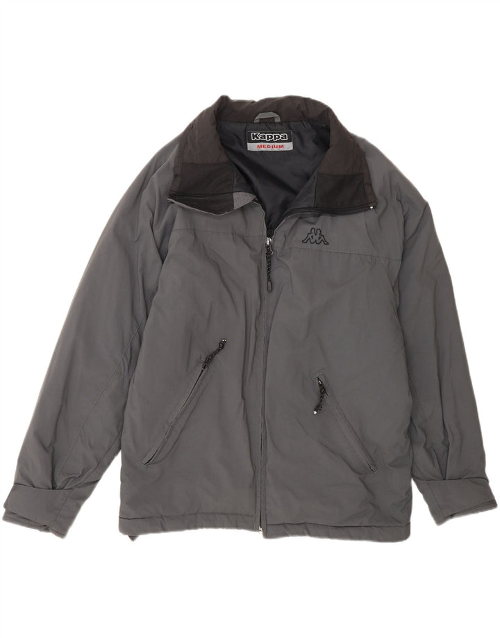 KAPPA Mens Windbreaker Jacket UK 38 Medium Grey Nylon Vintage Kappa and Second-Hand Kappa from Messina Hembry 
