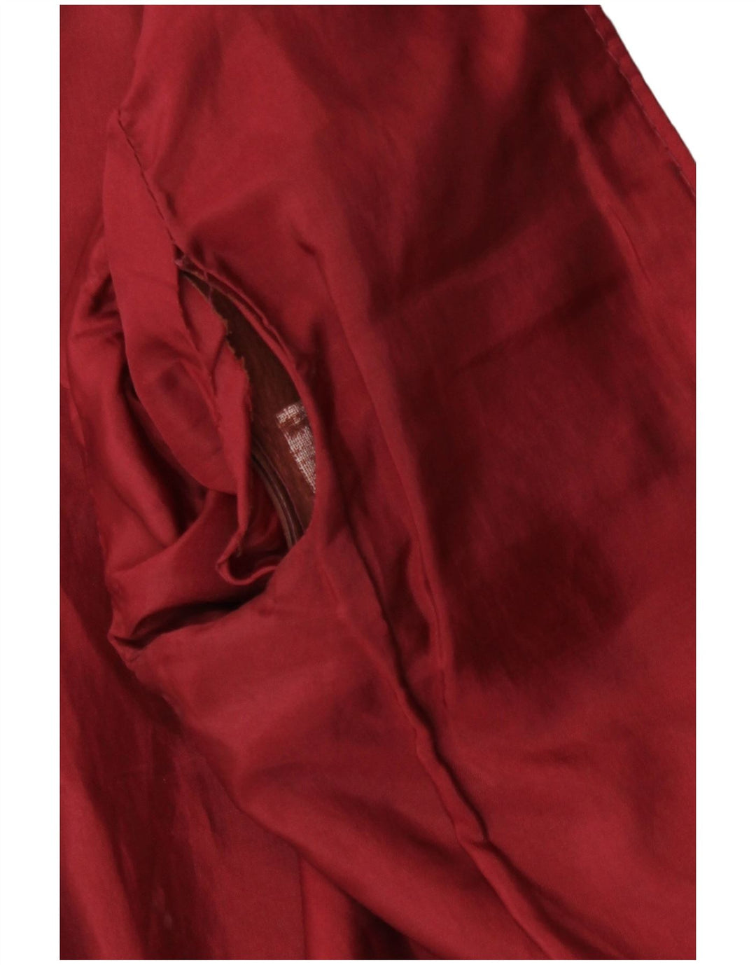 Giacca in pelle corta da donna vintage IT 46 grande bordeaux