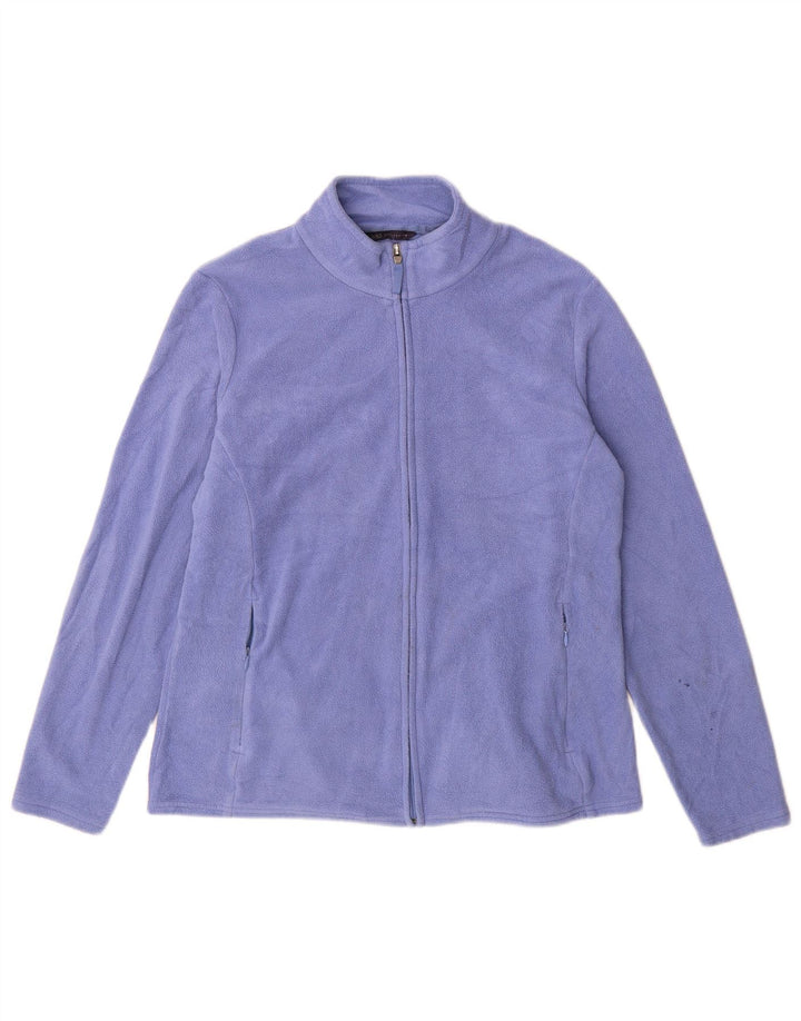 Giacca in pile da donna Marks & Spencer UK 16 Large Viola Poliestere