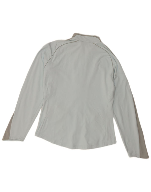 Giacca da tuta da donna Asics UK 14 Large Blu Colourblock in poliammide