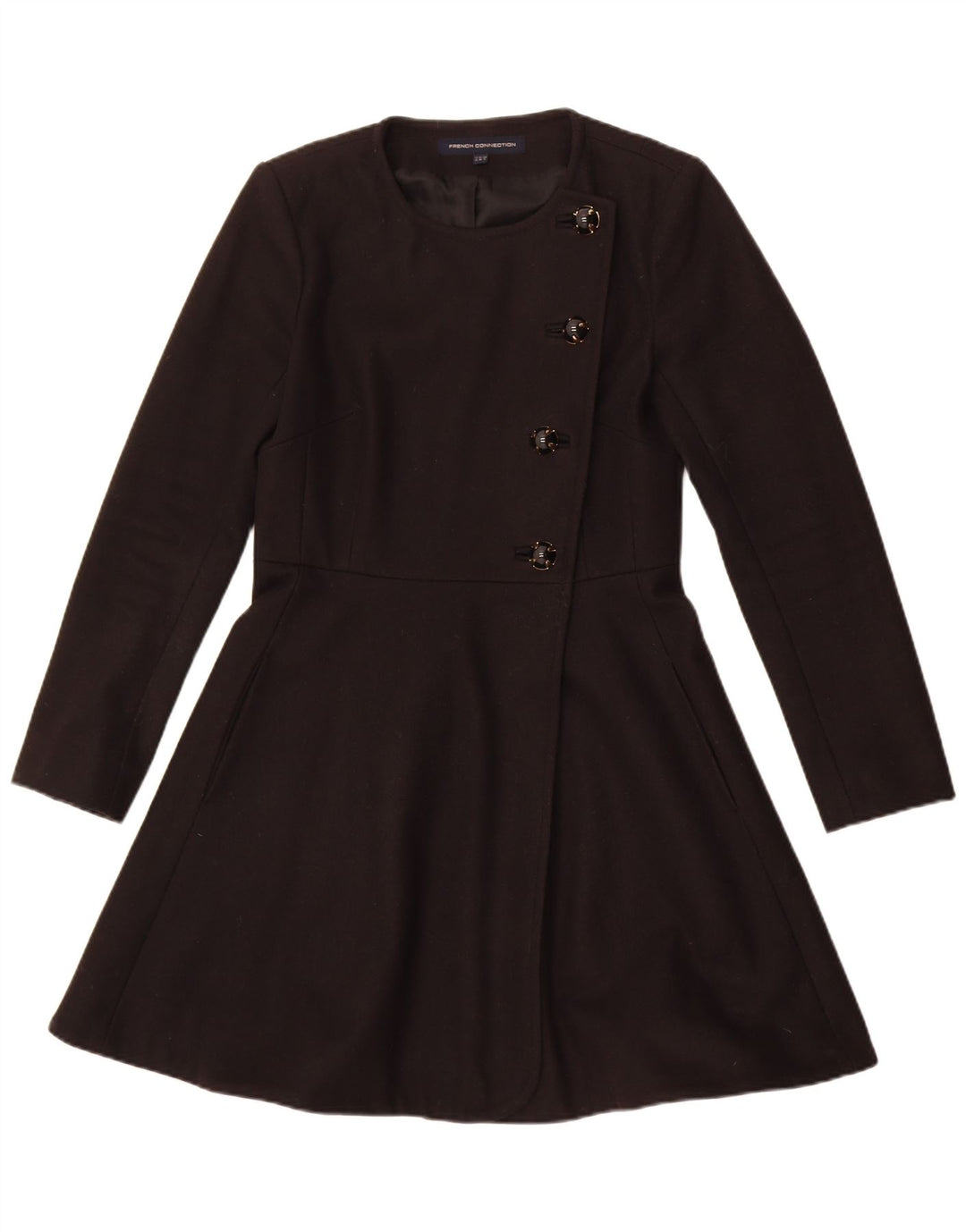 Cappotto da donna French Connection UK 10 piccolo in lana nera