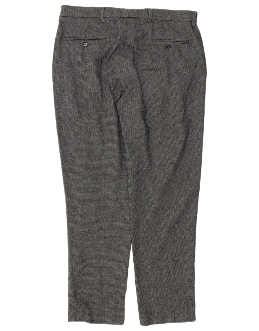 Pantaloni da abito su misura da uomo Marks & Spencer W34 L28 poliestere grigio