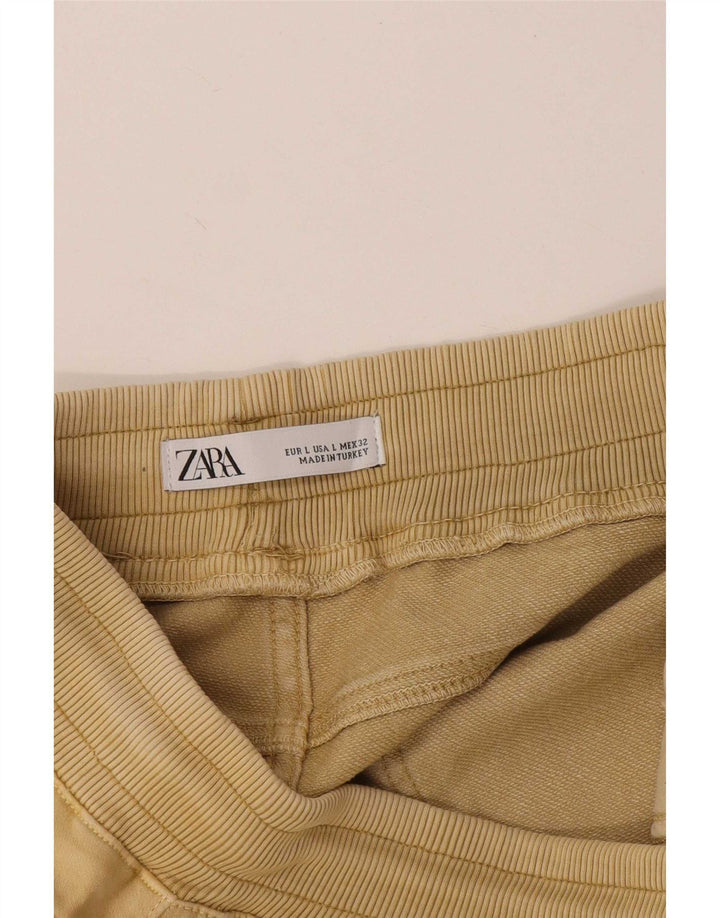 Pantaloni corti slim da uomo Zara grandi W32 L25 gialli