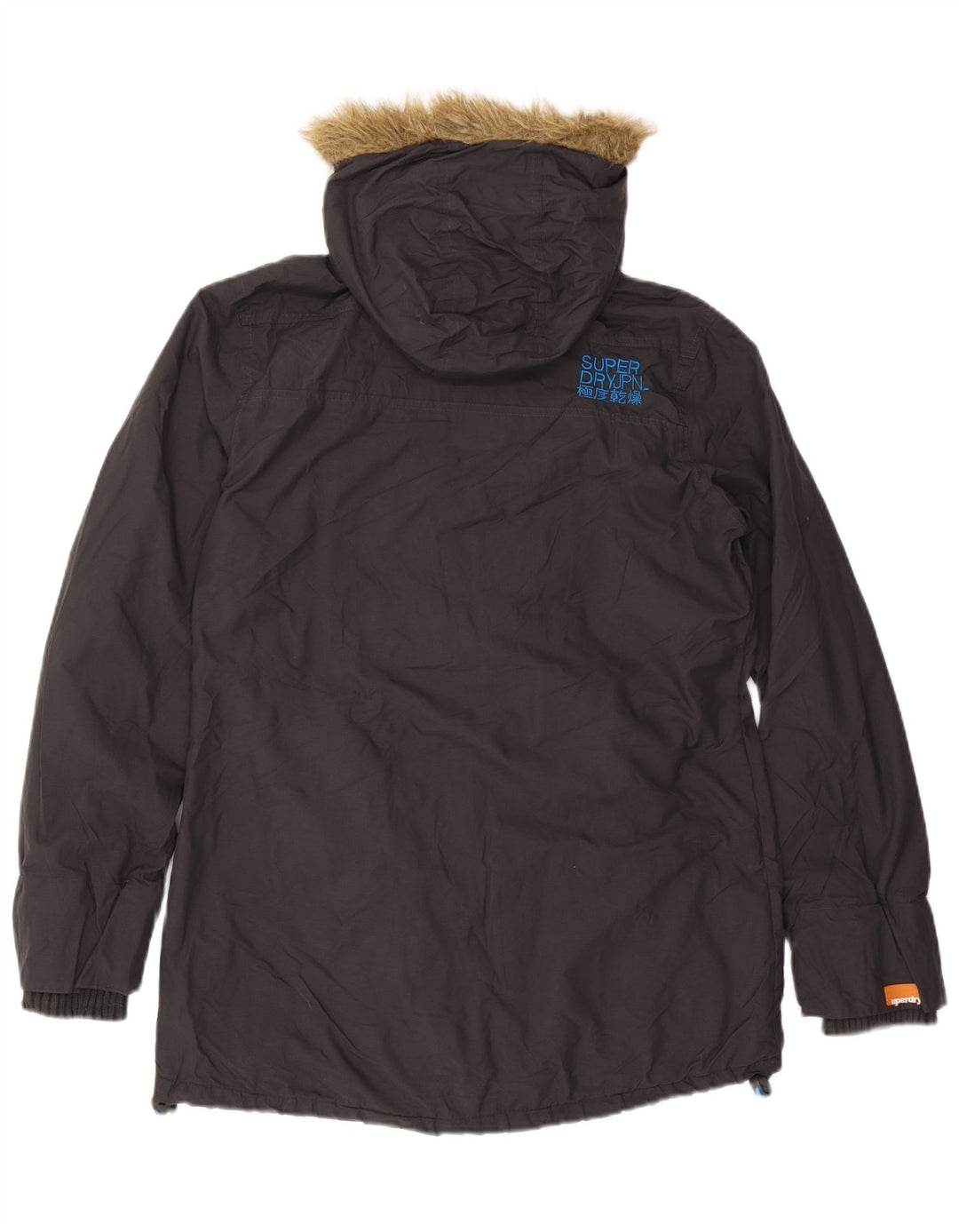 Giacca parka da uomo con cappuccio Superdry UK 40 grande nylon nero