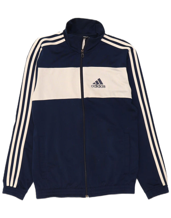 Giacca da tuta da uomo Adidas UK 34/36 Small Blu Navy Colourblock
