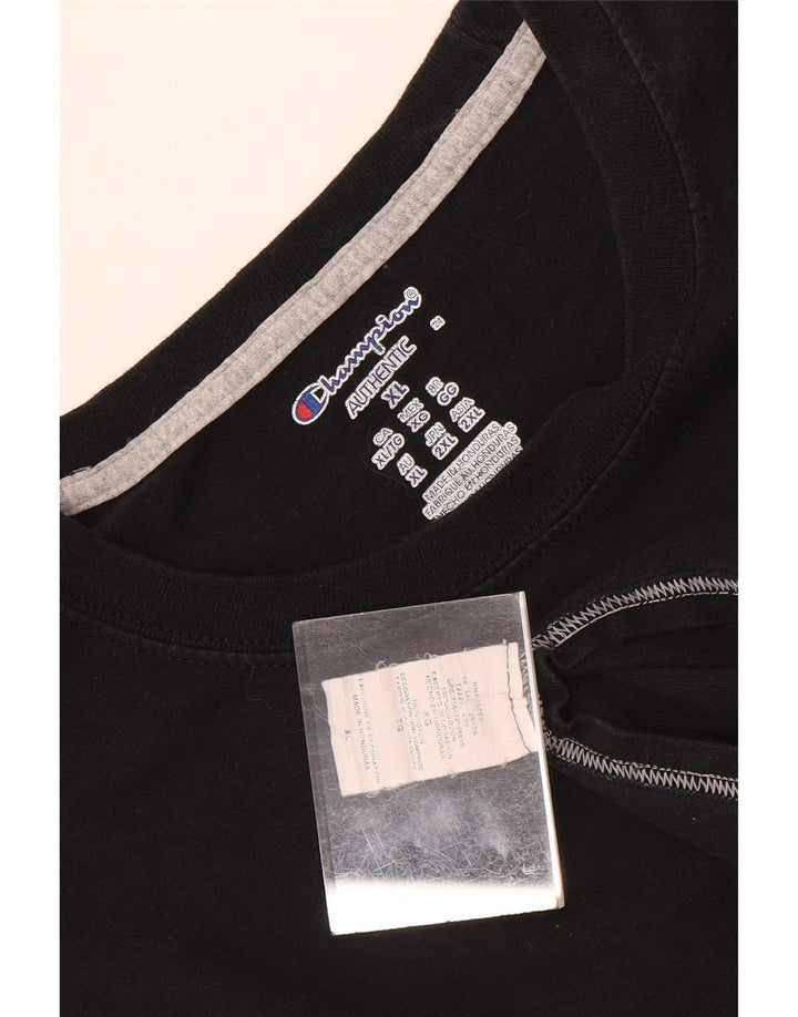 T-shirt da uomo Champion Top XL in cotone nero