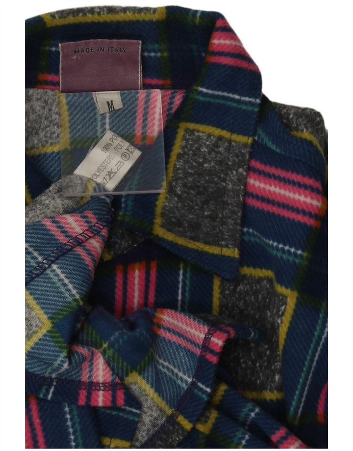 Camicia in pile vintage da uomo Poliestere geometrico multicolore medio