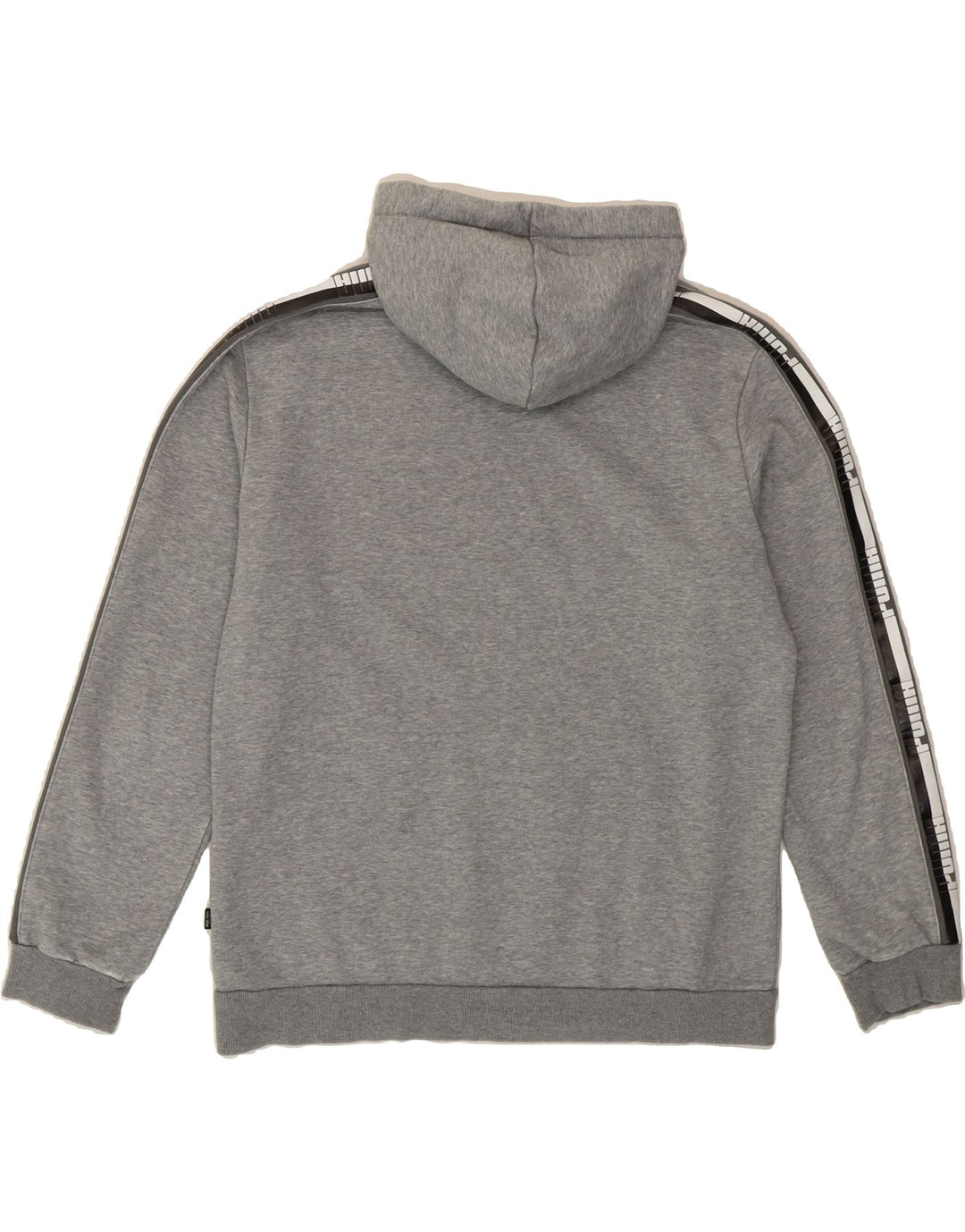 PUMA Mens Graphic Hoodie Jumper Medium Grey Vintage Puma and Second-Hand Puma from Messina Hembry 