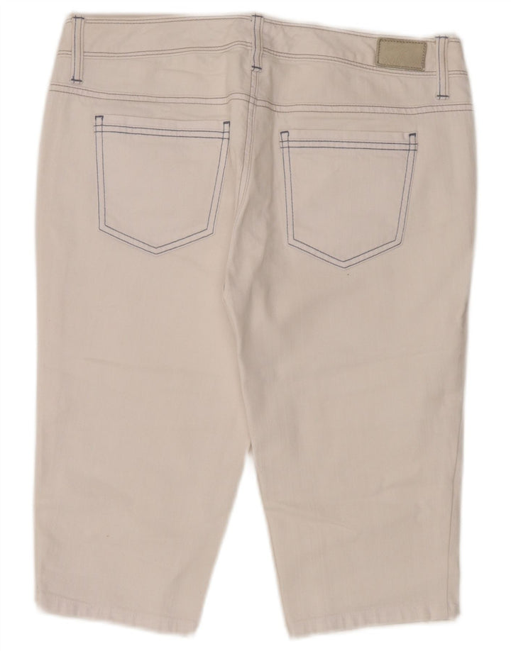 Pantaloncini di jeans Bermuda da donna Tommy Hilfiger US 8 Medium W32 Cotone bianco
