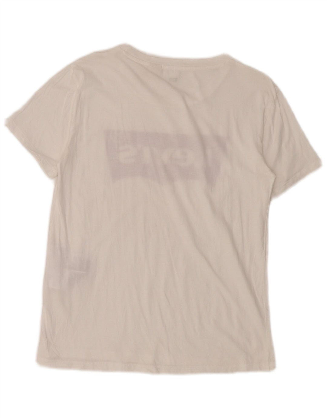 T-shirt grafica da donna Levi's Top UK 10 piccola in cotone bianco