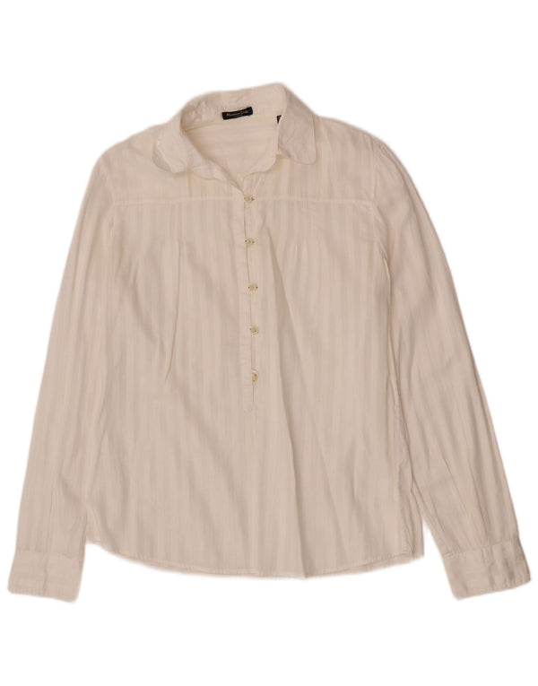 Maglia pullover da donna Massimo Dutti EU 42 grande gessato bianco sporco