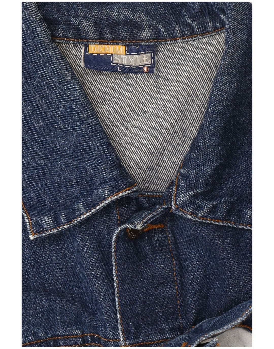 Giacca di jeans da uomo STILE DENIM UK 40 Grande cotone blu