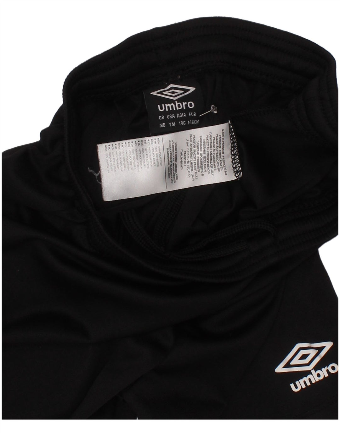 Pantaloncini sportivi Umbro da bambino 9-10 anni medio poliestere nero