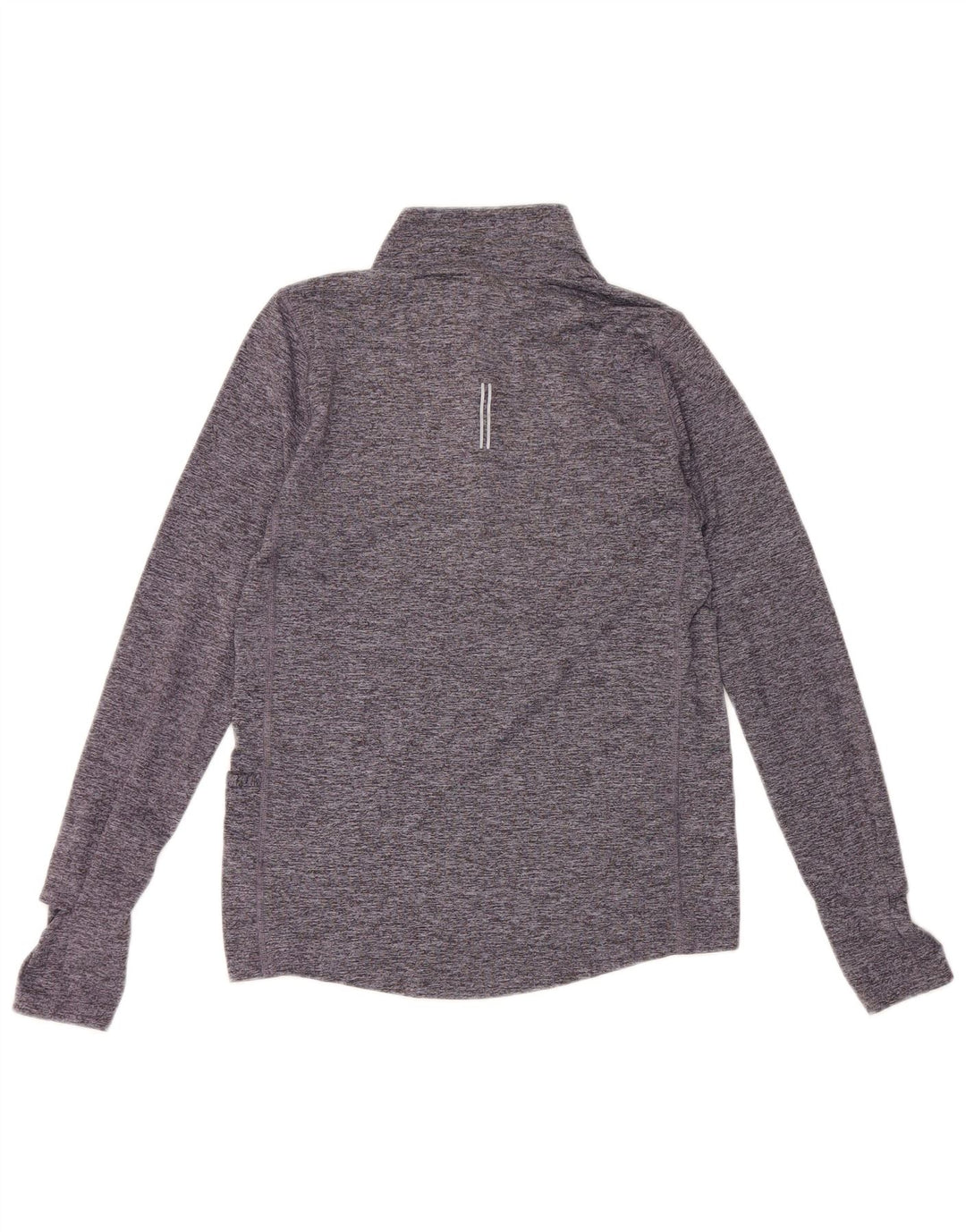 Maglia Nike da uomo Dri Fit con zip e collo a maniche lunghe XS in poliestere chiazzato blu