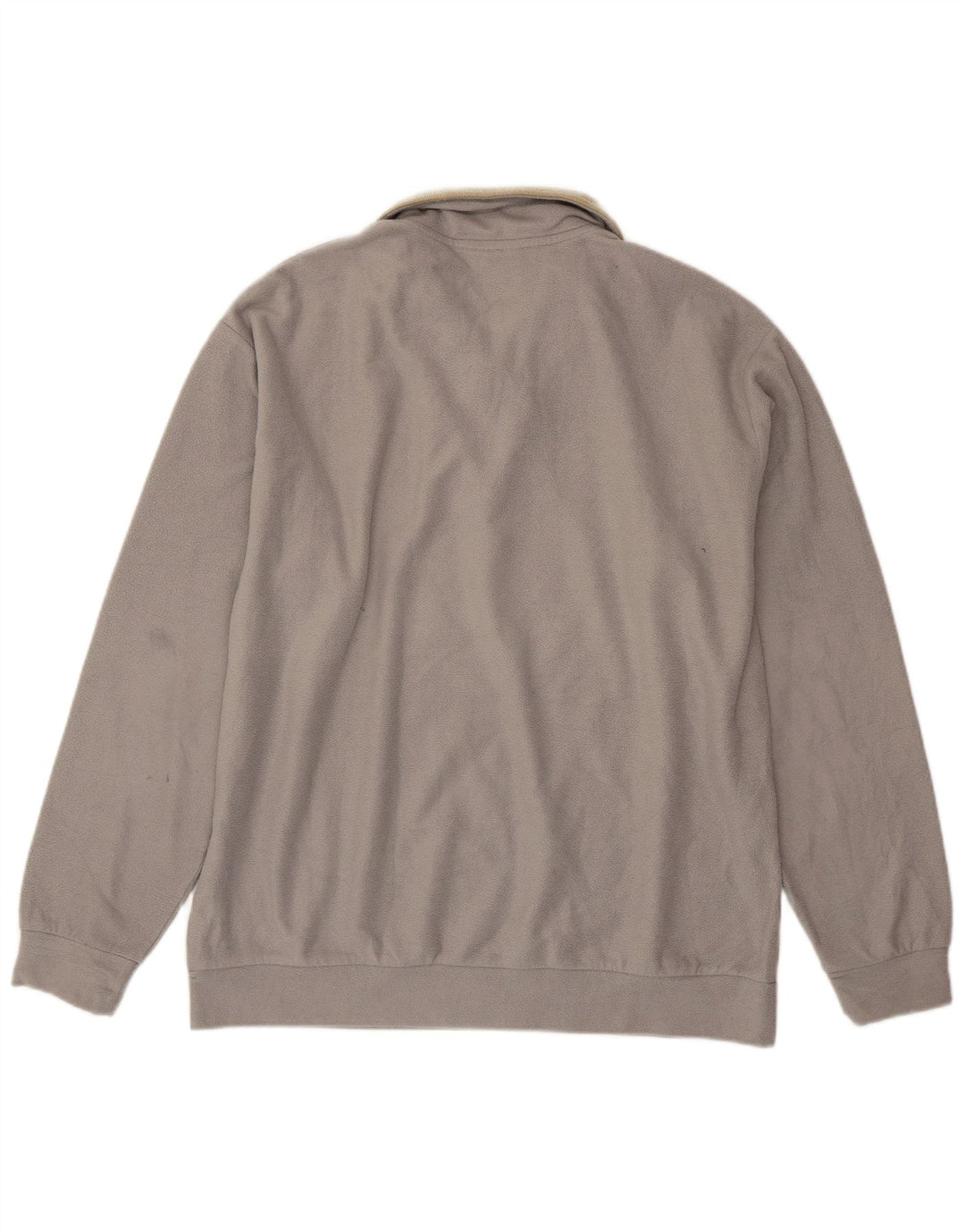 NORTH SAILS Maglione in pile da uomo con zip e collo, grande, in poliestere grigio