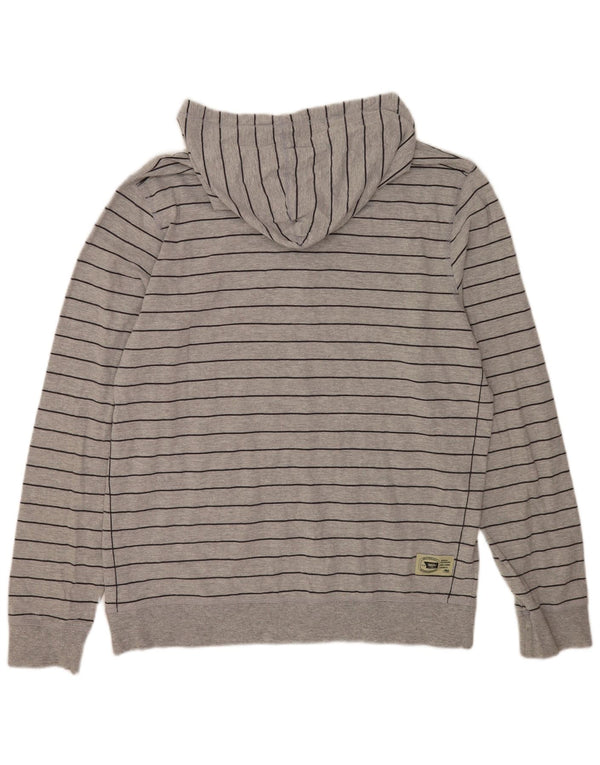 Maglione con cappuccio da uomo Mossimo XL in cotone a righe grigie