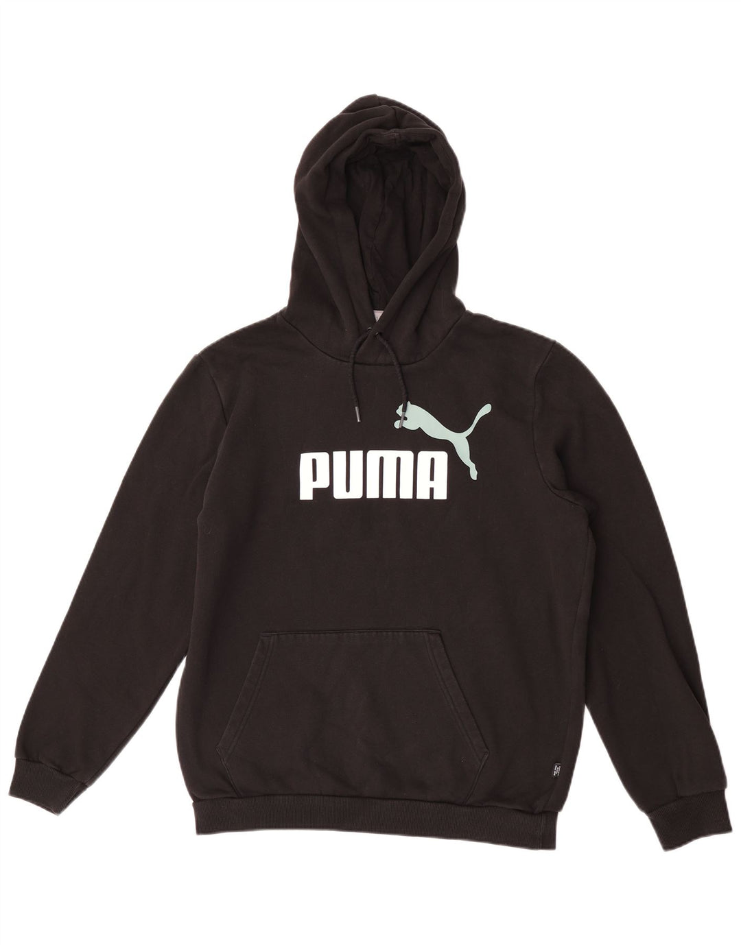 Felpa con cappuccio grafica da uomo Puma, cotone nero medio