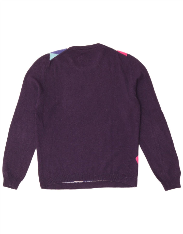 Maglione maglione girocollo da uomo Daniele Alessandrini viola medio