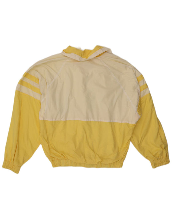 Giubbotto bomber grafico da uomo vintage UK 42 XL color block giallo