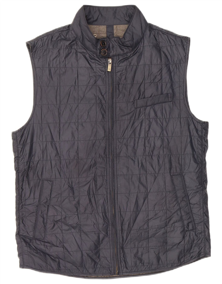 Gilet da uomo Massimo Dutti UK 40 Large Blu Navy Poliestere