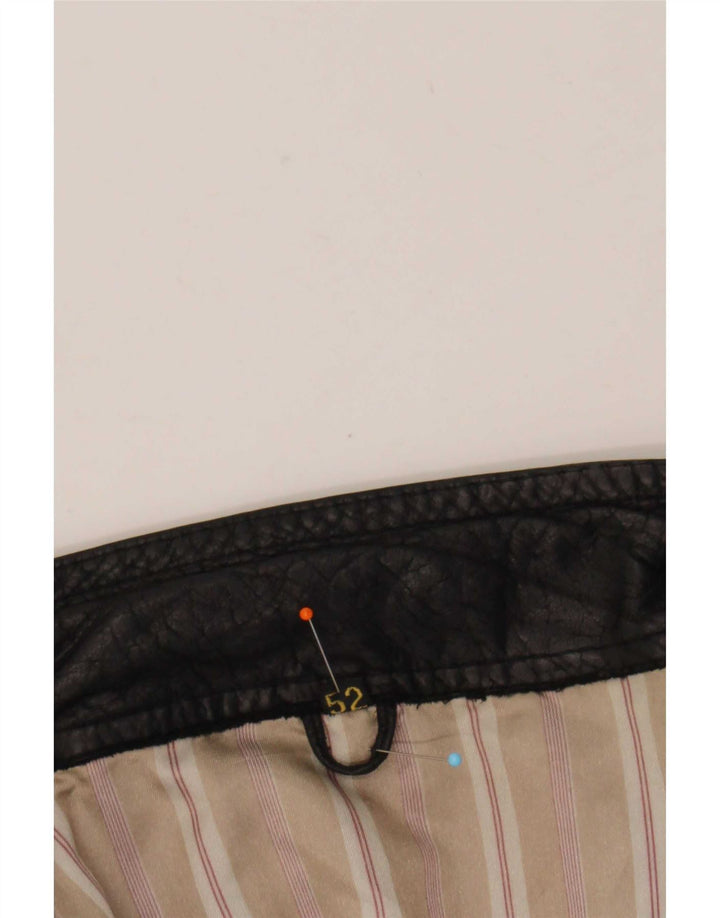 Giacca in pelle vintage da uomo IT 52 XL Nera