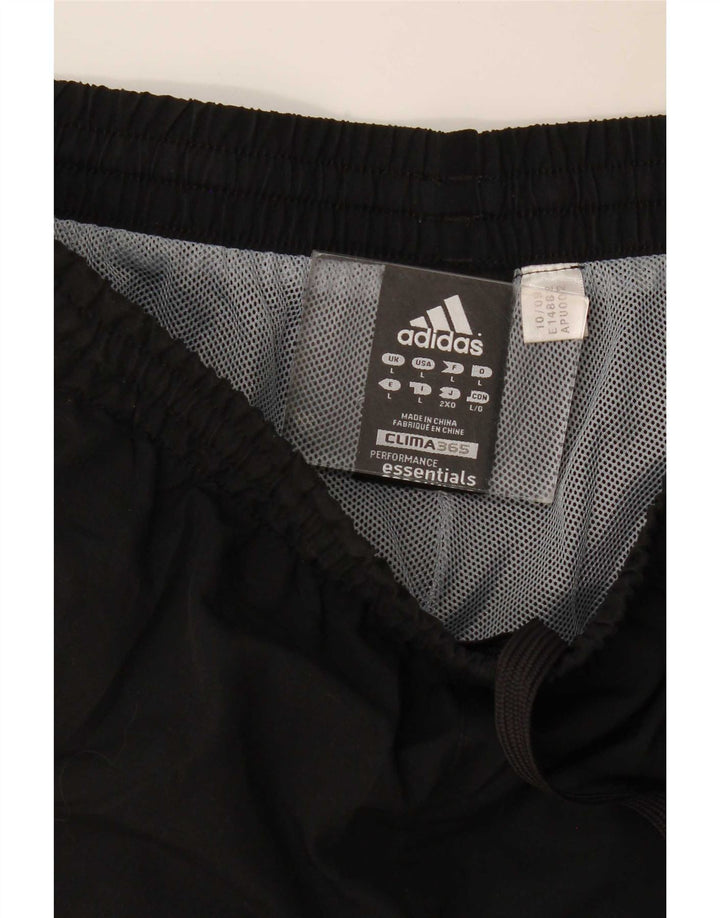 Pantaloni da tuta Adidas Clima 365 da uomo grandi in poliestere nero