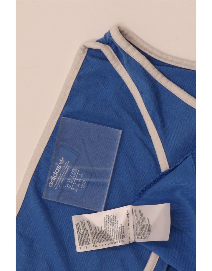 Canotta grafica da uomo Adidas XS in cotone blu