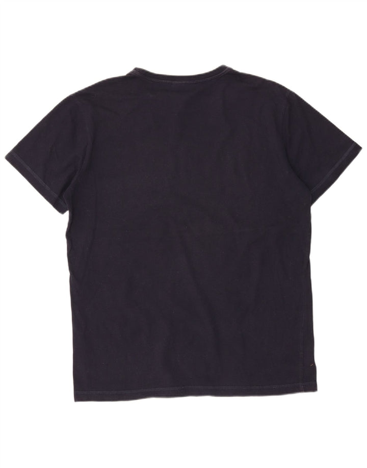CONVERSE Mens Graphic T-Shirt Top Large Navy Blue Cotton