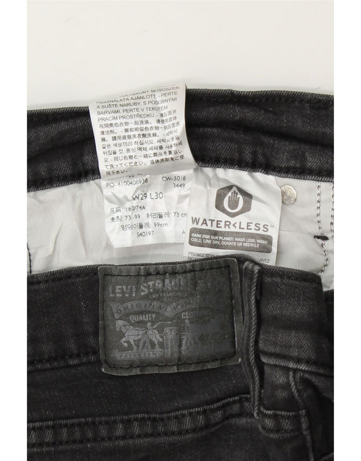 LEVI'S Womens Straight Jeans W29 L30 Black Cotton Vintage Levi's and Second-Hand Levi's from Messina Hembry 