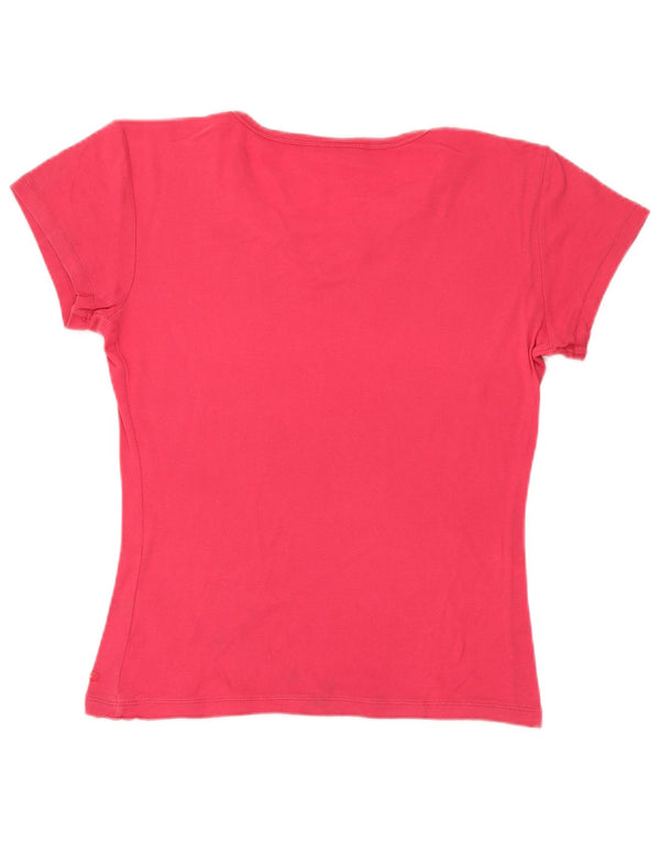T-shirt da donna Champion Top UK 18 XL Pink Colourblock